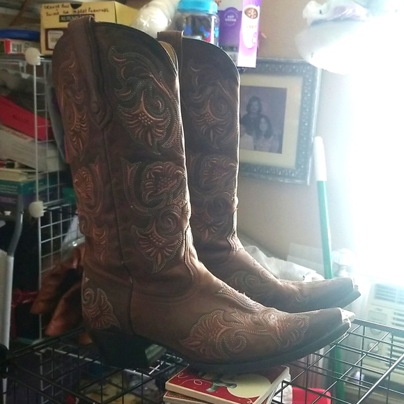 Corral Boots Brown with turqoise - Picture 8 of 10